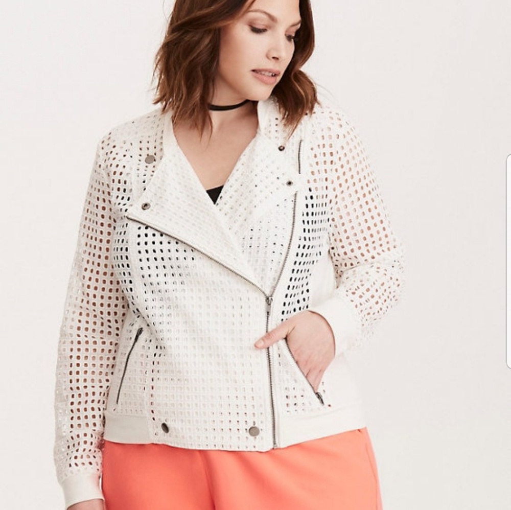 Torrid Eyelet Bomber Jacket
